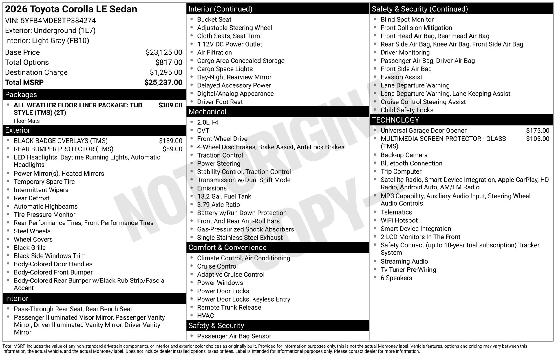 Certified 2026 Toyota Corolla LE FWD image 32