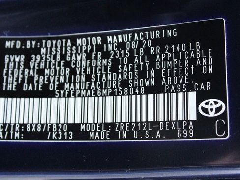 Certified 2021 Toyota Corolla LE image 60