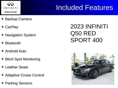 Used 2023 INFINITI Q50 Red Sport 400 RWD image 2