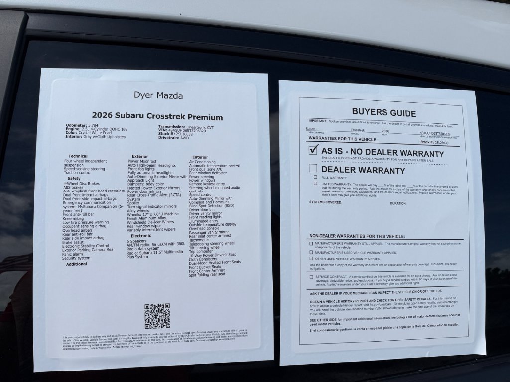 Certified 2026 Subaru Crosstrek 2.5i Premium AWD/4WD image 25