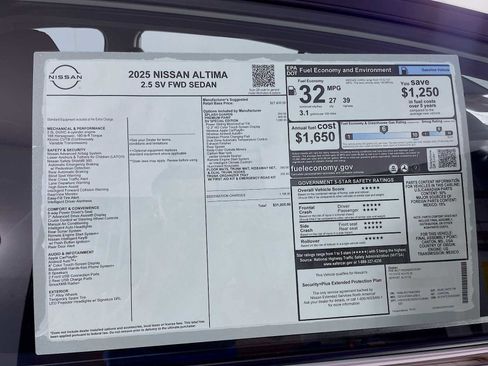 New 2025 Nissan Altima 2.5 SV w/ SV Special Edition Package image 6