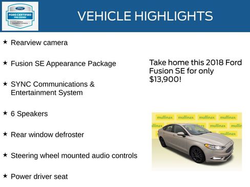 Used 2018 Ford Fusion SE w/ Equipment Group 201A FWD image 23