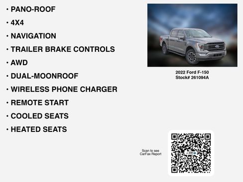 Used 2022 Ford F150 Lariat w/ Equipment Group 502A High AWD/4WD image 7