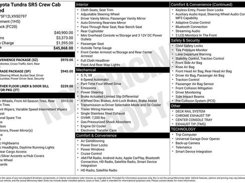Certified 2020 Toyota Tundra SR5 w/ SR5 Convenience Package AWD/4WD image 32