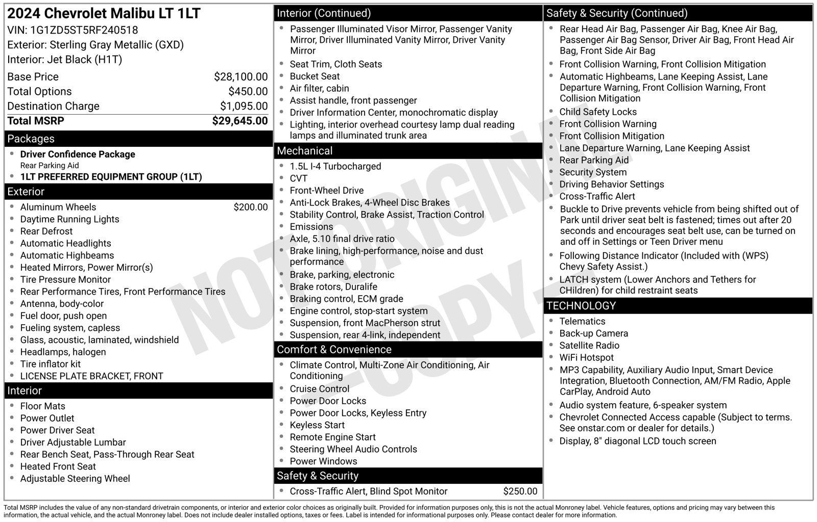 Used 2024 Chevrolet Malibu LT FWD image 20
