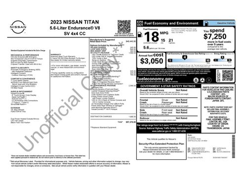 Used 2023 Nissan Titan SV w/ SV Convenience Package AWD/4WD image 5