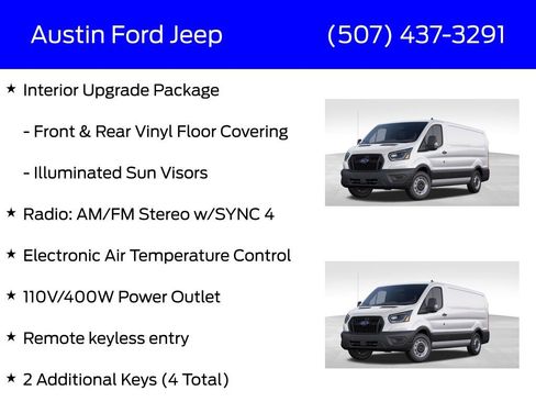 Used 2024 Ford Transit 150 Low Roof w/ Interior Upgrade Package image 9