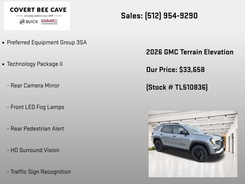 New 2026 GMC Terrain Elevation w/ Black Edition FWD image 7