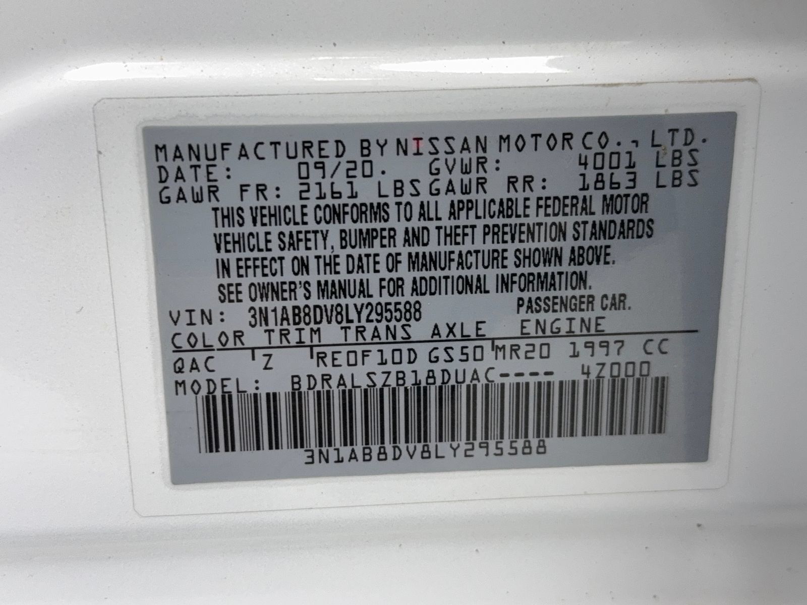 Used 2020 Nissan Sentra SR w/ Premium Package FWD image 51