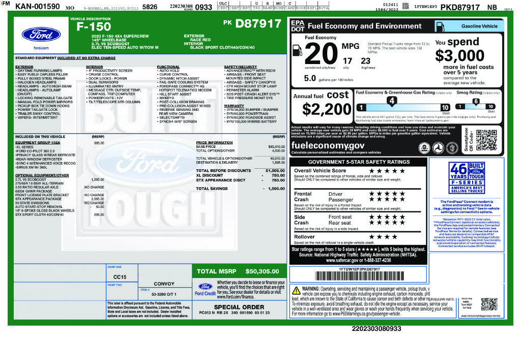 Used 2023 Ford F150 XL w/ STX Appearance Package AWD/4WD image 4