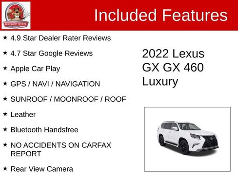 Used 2022 Lexus GX 460 Luxury w/ Sport Design Package AWD/4WD image 4
