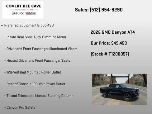 New 2026 GMC Canyon AT4 w/ Nightfall Essentials Package AWD/4WD image 12