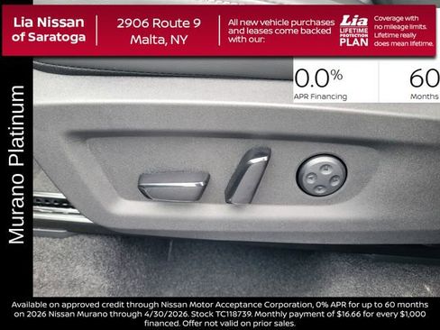 New 2026 Nissan Murano Platinum AWD/4WD image 14