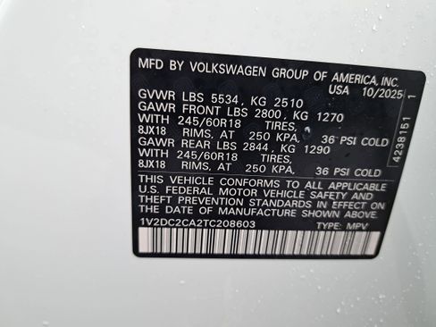 New 2026 Volkswagen Atlas Cross Sport SE FWD image 32