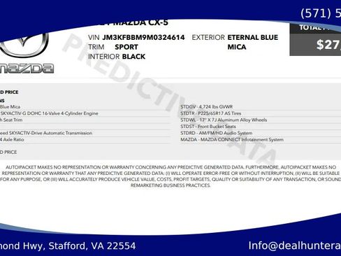 Used 2021 MAZDA CX-5 Sport AWD/4WD image 1