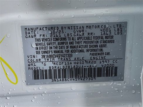 New 2025 Nissan Sentra SV image 20