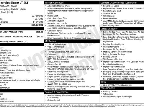 Used 2023 Chevrolet Blazer LT w/ LPO, Floor Liner Package image 4