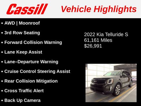 Used 2022 Kia Telluride S AWD/4WD image 3