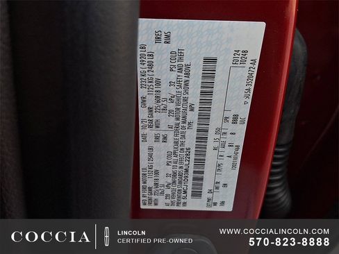 Certified 2021 Lincoln Corsair AWD w/ Equipment Group 101A image 28