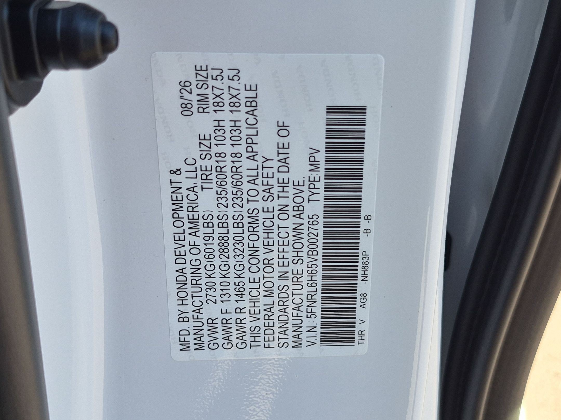 New 2027 Honda Odyssey EX-L image 17
