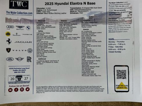 Used 2025 Hyundai Elantra N FWD image 45