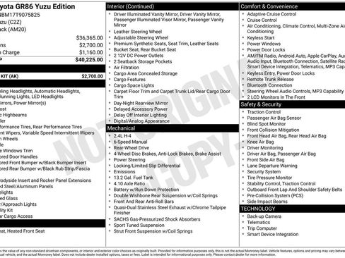 Used 2026 Toyota GR86 YUZU Limited w/ GR Aero Kit image 34