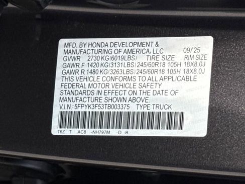 New 2026 Honda Ridgeline RTL image 28