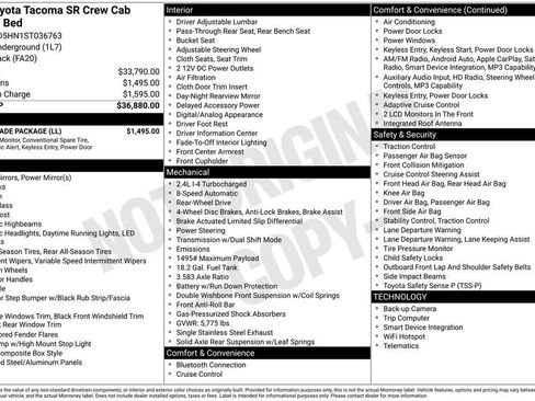 Used 2025 Toyota Tacoma SR w/ SR Upgrade Package RWD image 2