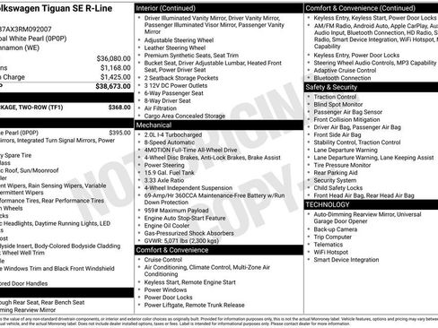 Used 2024 Volkswagen Tiguan SE R-Line w/ MDO Package, Two-Row AWD/4WD image 12