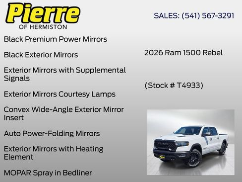 New 2026 RAM 1500 Rebel w/ Bed Utility Group AWD/4WD image 24