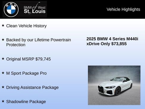 Used 2025 BMW 440i xDrive Convertible w/ Premium Package image 8