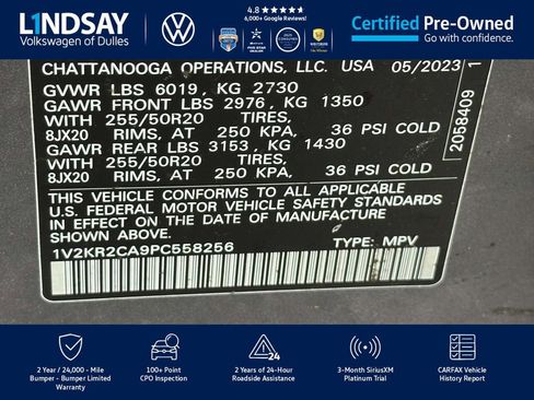 Certified 2023 Volkswagen Atlas SE w/ Panoramic Sunroof Package image 24