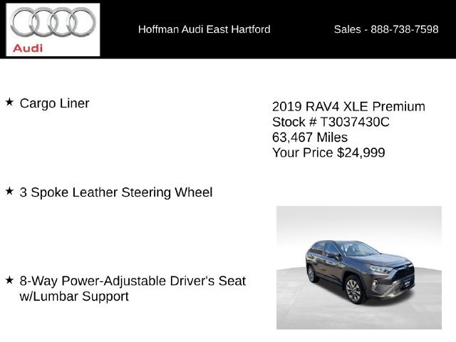 Used 2019 Toyota RAV4 XLE Premium w/ All Weather Liner Package AWD/4WD image 12