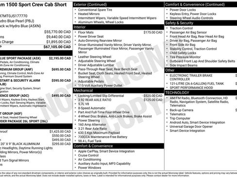 Used 2018 RAM 1500 Sport w/ Hydro Blue Sport Package image 26