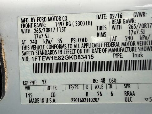 Used 2016 Ford F150 XL w/ Equipment Group 101A Mid AWD/4WD image 31