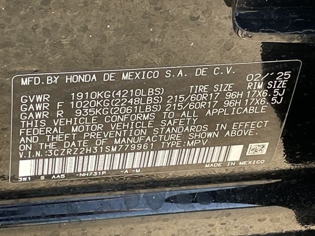 Certified 2025 Honda HR-V LX image 28