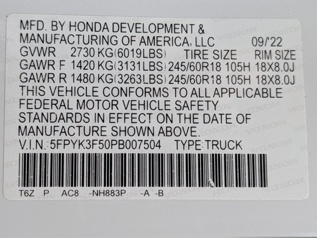 Used 2023 Honda Ridgeline RTL image 28
