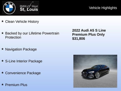 Used 2022 Audi A5 2.0T Premium Plus w/ Premium Plus image 8