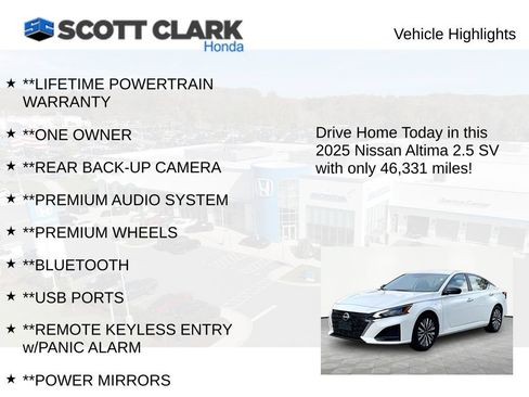 Used 2025 Nissan Altima 2.5 SV FWD image 11