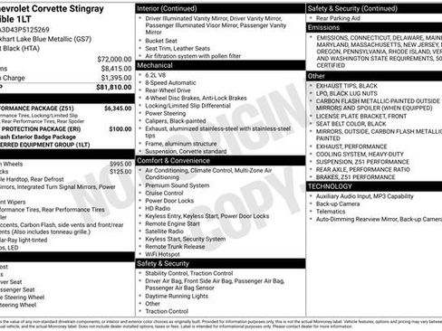 Certified 2023 Chevrolet Corvette Stingray w/ Z51 Performance Package image 5