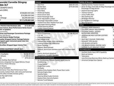 Used 2023 Chevrolet Corvette Stingray Premium Conv w/ Battery Protection Package RWD image 1