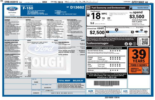 Used 2016 Ford F150 Lariat w/ Equipment Group 502A Luxury AWD/4WD image 16