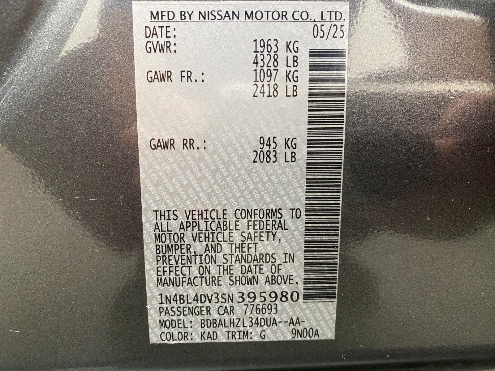 Certified 2025 Nissan Altima 2.5 SV FWD image 29