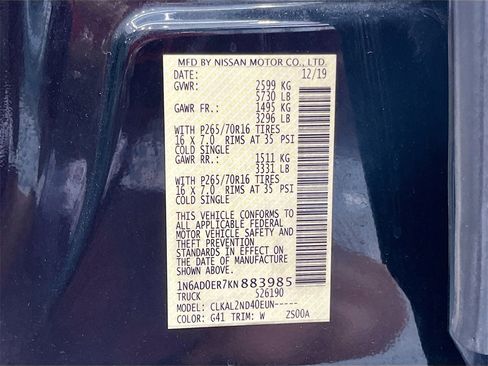 Used 2019 Nissan Frontier SV image 29