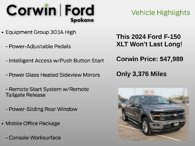 Used 2024 Ford F150 XLT w/ Equipment Group 303A High AWD/4WD image 13