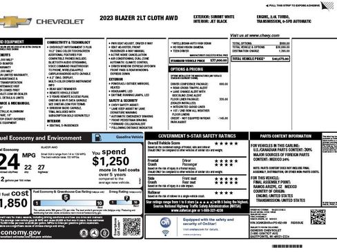 Used 2023 Chevrolet Blazer LT w/ Driver Confidence Package image 31