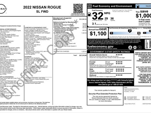 Used 2022 Nissan Rogue SL w/ SL Premium Package FWD image 3