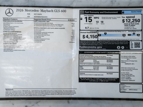 Used 2026 Mercedes-Benz Maybach GLS 600 4MATIC image 21