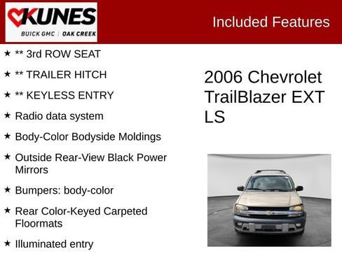 Used 2006 Chevrolet TrailBlazer 4WD w/ LS Preferred Equipment Group image 2