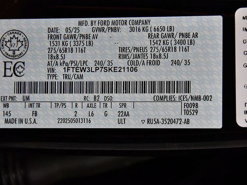 Used 2025 Ford F150 XLT w/ Equipment Group 301A Standard AWD/4WD image 14